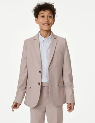 M&S Boys Mini Me Suit Jacket (2-16 Yrs) - 11-12 - Dusty Pink, Dusty Pink