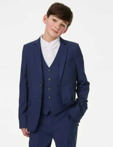 M&S Boys Mini Me Suit Jacket (2-16 Yrs) - 2-3 Y - Indigo, Indigo