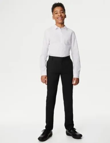 M&S Boys Slim Leg School Trousers (2-18 Yrs) - 15-16 - Black, Black,Grey,Charcoal