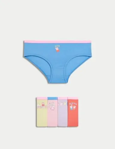 M&S Girls 5pk Cotton with Stretch Peppa Pig™ Knickers (2-8 Yrs) - 2-3 Y - Multi, Multi