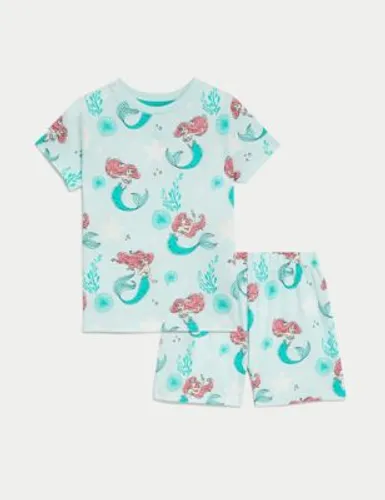 M&S Girls Disney™ Ariel Pyjamas (2-8 Yrs) - 2-3 Y - Aqua, Aqua