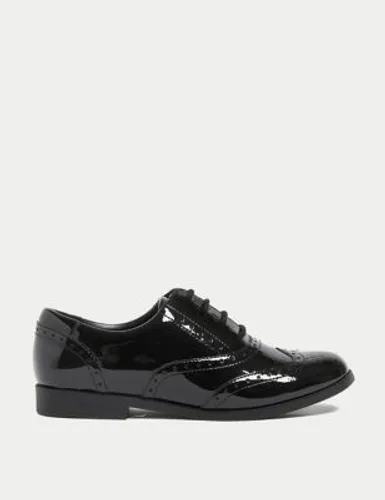 M&S Girls Leather Freshfeet™ School Shoes (13 Small - 7 Large) - 5.5 L - Black, Black