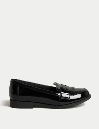 M&S Girls Leather Freshfeet™ School Shoes (13 Small - 9 Large) - 6 LWDE - Black, Black