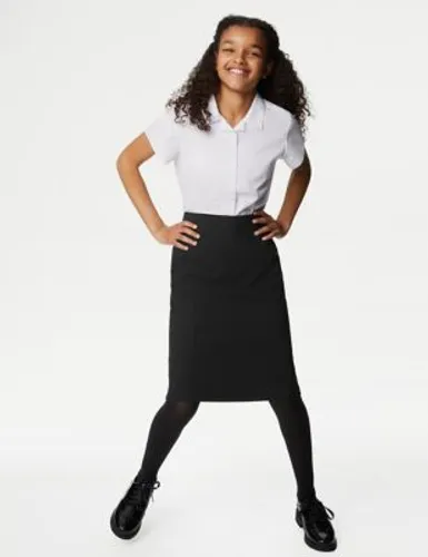 M&S Girls Long Pencil School Skirt (9-16 Yrs) - 11-12 - Black, Black