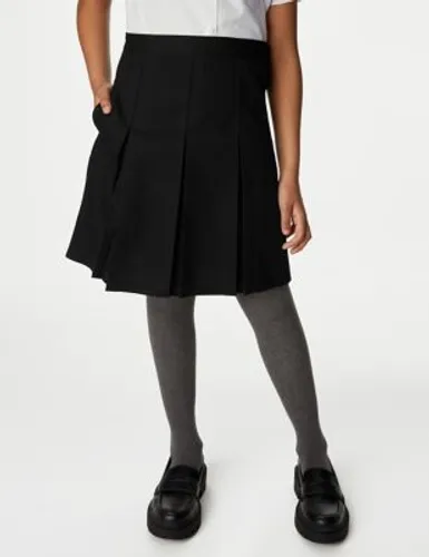 M&S Girls Permanent Pleats School Skirt (2-16 Yrs) - 2-3 Y - Black, Black,Green,Navy,Grey
