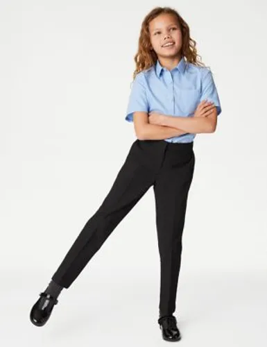 M&S Girls Skinny Leg School Trousers (2-18 Yrs) - 11-12 - Black, Black,Grey
