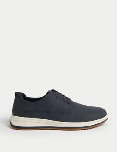 M&S Mens Derby Shoes - 11 - Navy, Navy,Dark Tan