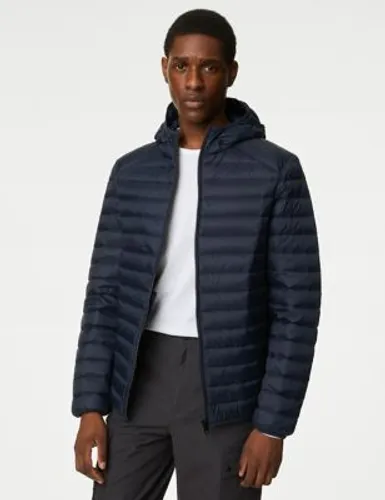 M&S Mens Feather and Down Jacket with Stormwear™ - MLNG - Navy, Navy,Black