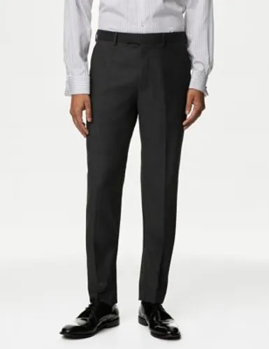 M&S Mens Skinny Fit Stretch Suit Trousers - 28REG - Charcoal, Charcoal,Black,Navy,Dark Indigo,Light Grey