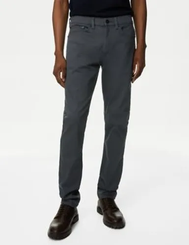 M&S Mens Slim Fit 360 Flex Jeans - 3029 - Dark Charcoal, Dark Charcoal,Black,Blue/Black,Medium Blue,Indigo,Mole,Blue Tint