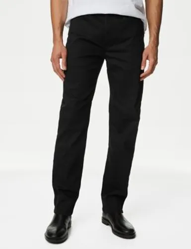 M&S Mens Straight Fit 360 Flex™ Jeans - 3233 - Black, Black,Blue/Black,Medium Blue,Indigo,Blue Tint,Mole,Dark Charcoal