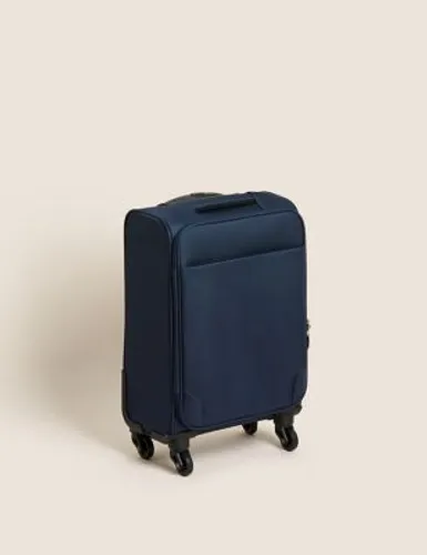 M&S Palma 4 Wheel Soft Cabin Suitcase - Navy, Navy