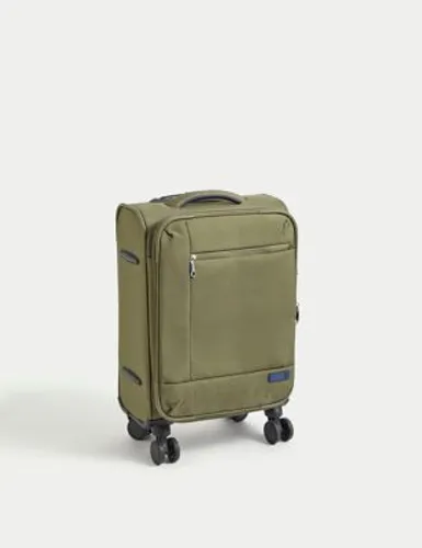 M&S Seville 4 Wheel Soft Cabin Suitcase - Khaki, Khaki,Black,Grey,Navy