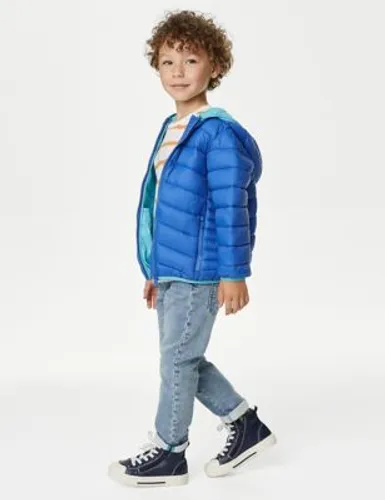 M&S Stormwear™ Lightweight Padded Jacket (2-8 Yrs) - 4-5 Y - Blue, Blue,Navy Mix