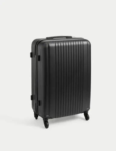 M&S Vienna 4 Wheel Hard Shell Medium Suitcase - Black, Black
