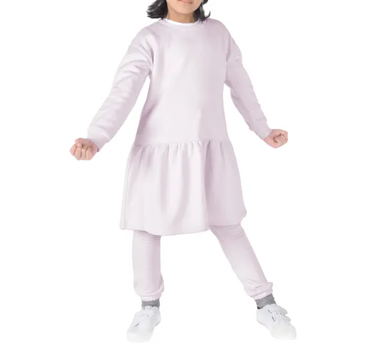 M17 Girls Sweat Dress Kids Long Sleeve Sweatshirt Top