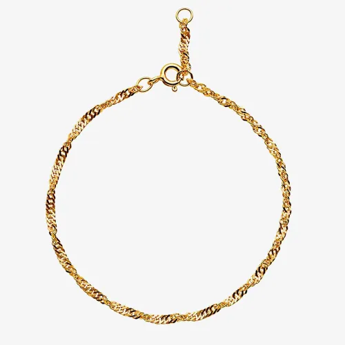 Maanesten Sigrid Gold Plated Twisted Chain Bracelet 8537A
