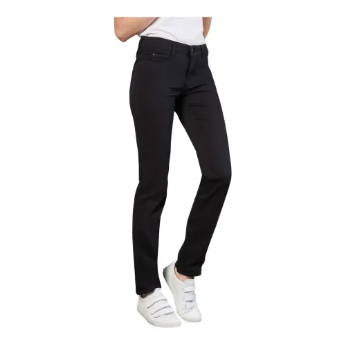 MAC , Skinny Cropped Jeans with Zip Detail ,Black female, Sizes: