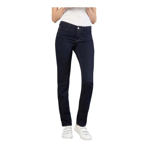 MAC , Slim-Fit Straight-Leg Jeans 5401/90 0355L Dark Navy ,Blue female, Sizes: