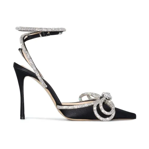 Mach & Mach , Double Bow High heels 110 mm ,Black female, Sizes: