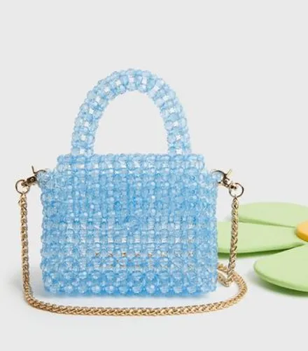 Made for the Wild Ones Blue Beaded Cross Body Bag New Look