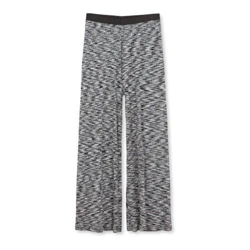 Mads Nørgaard , Soft and Stylish Veran Pants with Smart Print ,Black female, Sizes: