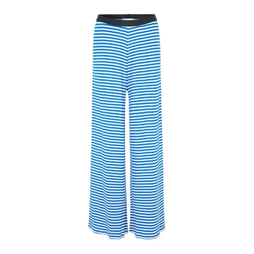 Mads Nørgaard , Surf The Web Flare Pants ,Blue female, Sizes: