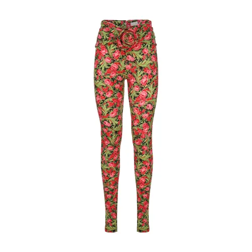 Magda Butrym , Floral Print High Waist Trousers ,Multicolor female, Sizes: