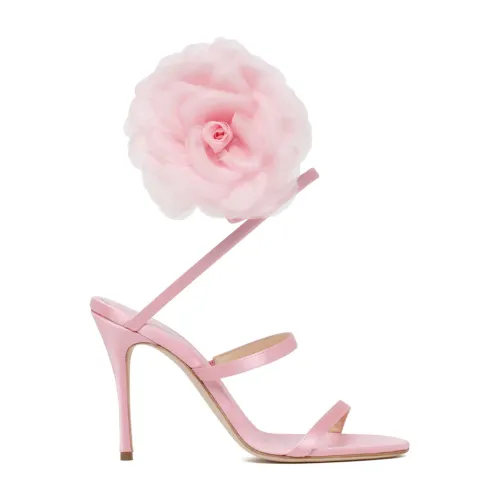 Magda Butrym , Pink Spiral Flower Heel Sandals ,Pink female, Sizes: