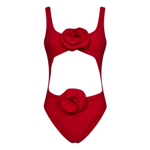 Magda Butrym , Stunning Red One-piece Swimsuit ,Red female, Sizes: