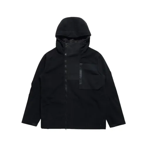 Maharishi , Waterproof Hooded Fleece Jacket ,Black male, Sizes: