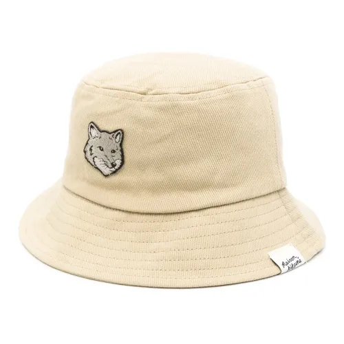 Maison Kitsuné , Bold FOX Head Bucket HAT ,Beige male, Sizes: