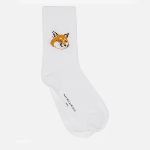 Maison Kitsuné Fox Intarsia Cotton-Blend Socks