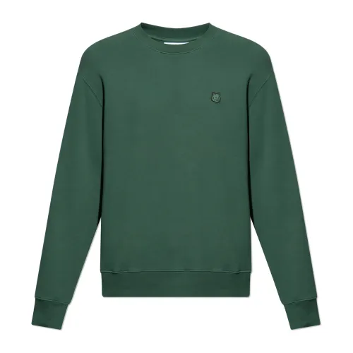 Maison Kitsuné , Sweatshirt with logo ,Green male, Sizes: