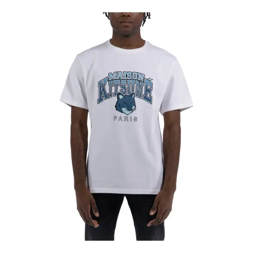 Maison Kitsuné , T-Shirts ,White male, Sizes: