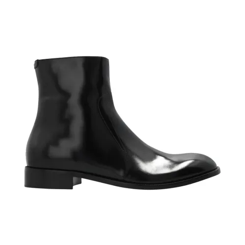 Maison Margiela , Ankle Boots in Black Checkered Style ,Black male, Sizes: