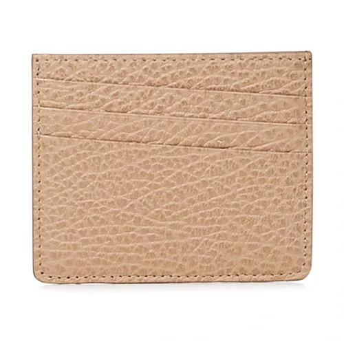 Maison Margiela , Beige Leather Wallet with Signature Stitches ,Beige male, Sizes: ONE SIZE