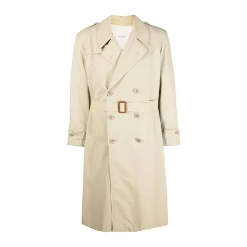 Maison Margiela , Beige Rain Coat for Men - Ss22 Collection ,Beige male, Sizes: