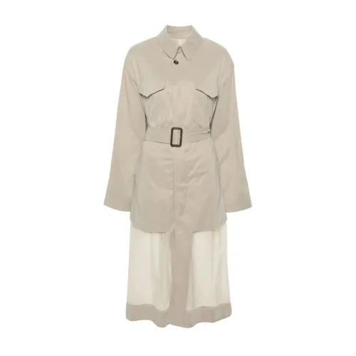 Maison Margiela , Beige Reversible Jacket with Décortiqué Details ,Beige female, Sizes:
