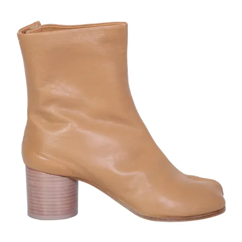 Maison Margiela , Beige Split Toe Ankle Boots ,Beige female, Sizes: