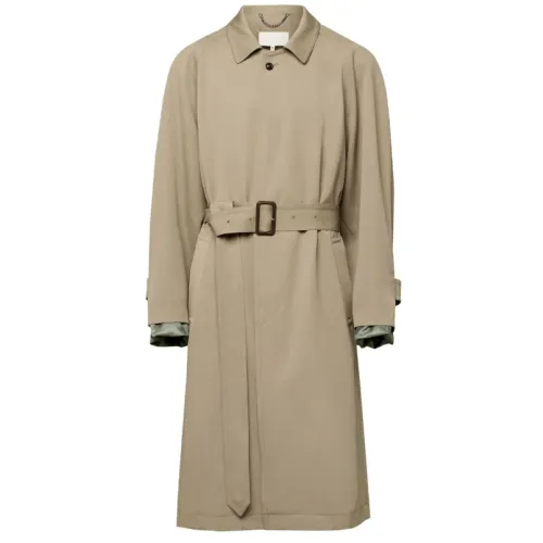 Maison Margiela , Beige Wool Trench Coat ,Beige female, Sizes: