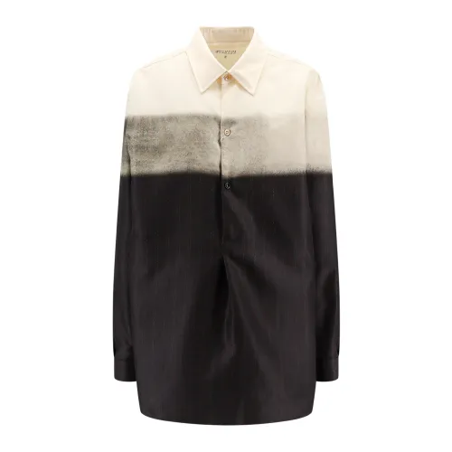 Maison Margiela , Black Button-Up Shirt with Long Sleeves ,Black female, Sizes: