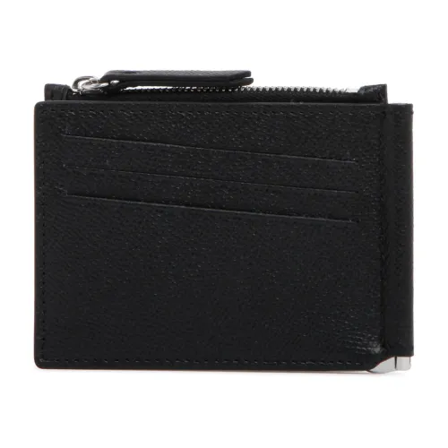 Maison Margiela , Black Calf Leather Four Stitch Logo Wallet ,Black male, Sizes: ONE SIZE