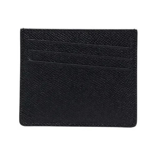 Maison Margiela , Black Leather Card Wallet ,Black male, Sizes: ONE SIZE