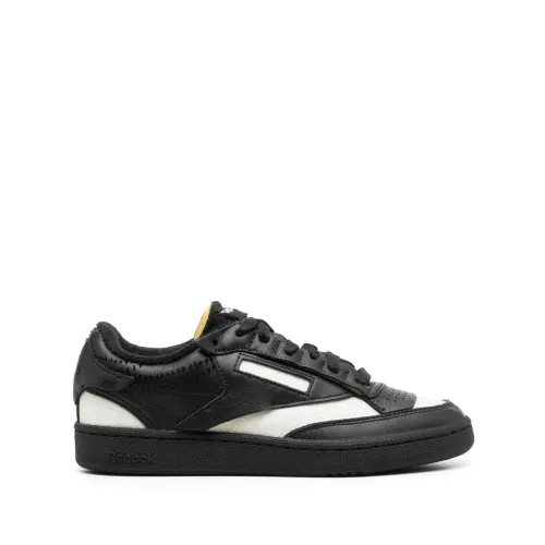 Maison Margiela , Black Leather Low-Top Sneakers ,Black female, Sizes:
