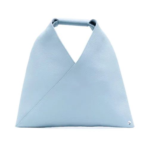 Maison Margiela , Blue Leather Japanese Tote Bag ,Blue female, Sizes: ONE SIZE