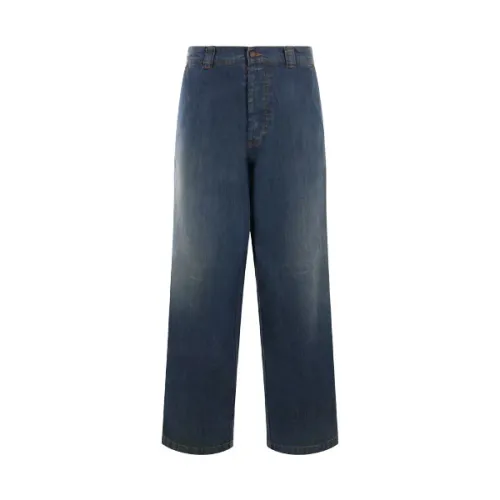 Maison Margiela , Blue Loose-Fit Denim Jeans Four Stitches ,Blue male, Sizes: