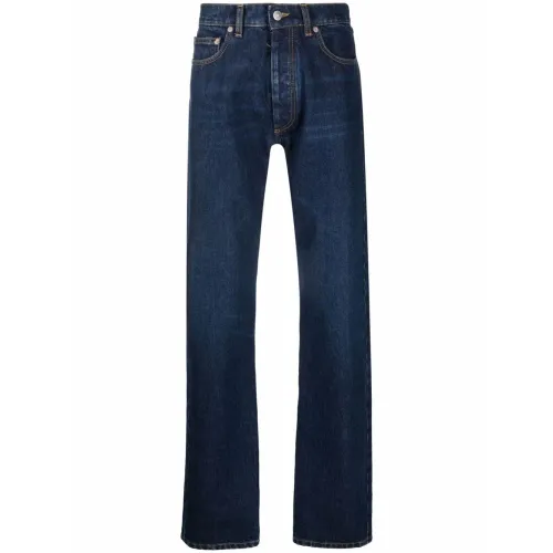 Maison Margiela , Blue Straight Jeans for Men ,Blue male, Sizes: