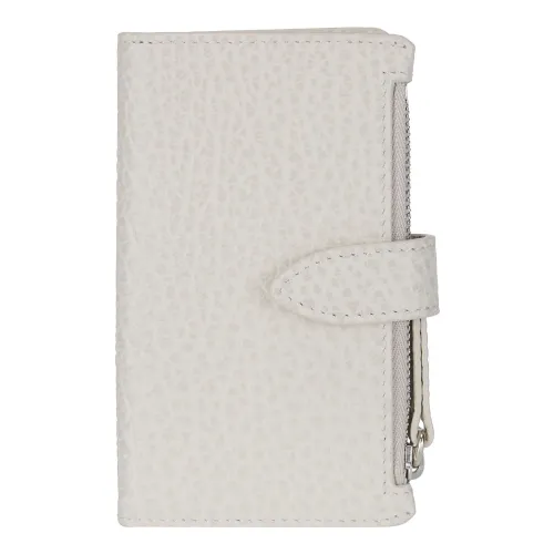 Maison Margiela , Card Holder Wallet with Zip ,White female, Sizes: ONE SIZE