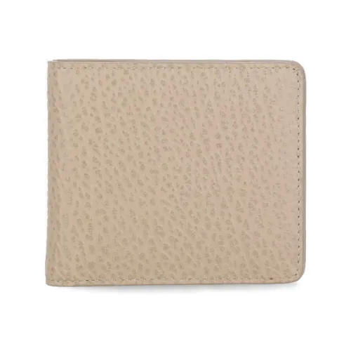Maison Margiela , Embossed Leather Wallet with Card and Cash Holders ,Beige unisex, Sizes: ONE SIZE